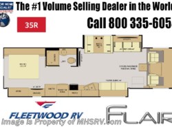 New 2019 Fleetwood Flair 35R Class A RV W/Theater Seats, King & Res Fridge available in Alvarado, Texas