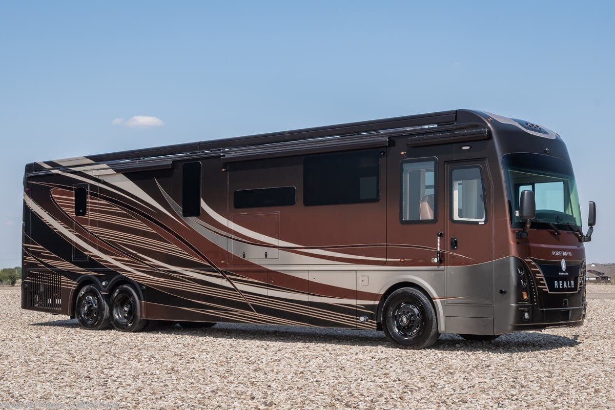 New 2026 Foretravel Realm Presidential Luxury Villa 2 (LV2) w/ Sofa Recliner available in Alvarado, Texas