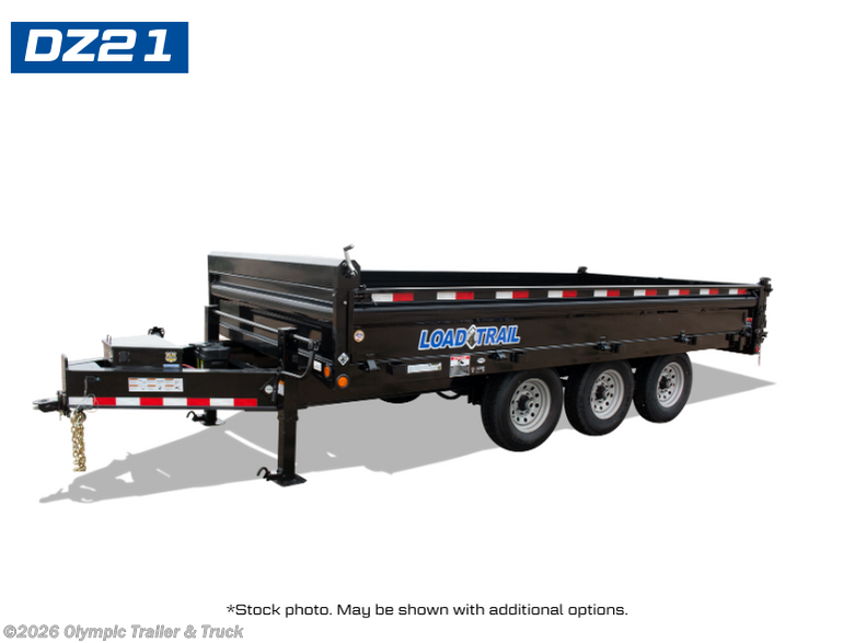 2025 Load Trail DZ 96" x 16' Triple Axle Pintle Hook Deck Over Dump T