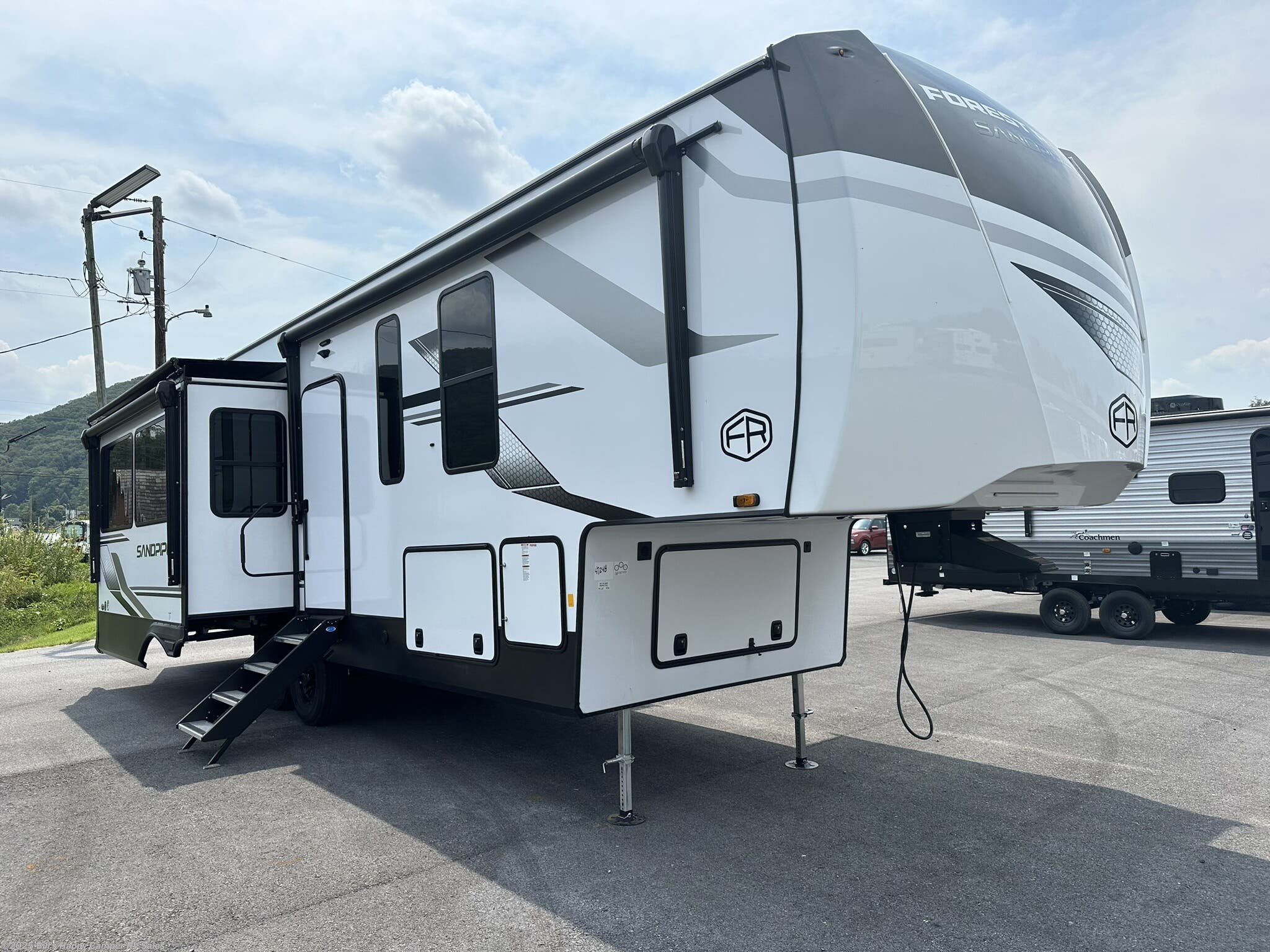 New 2025 Forest River Sandpiper 3370RLS available in Mill Hall, Pennsylvania