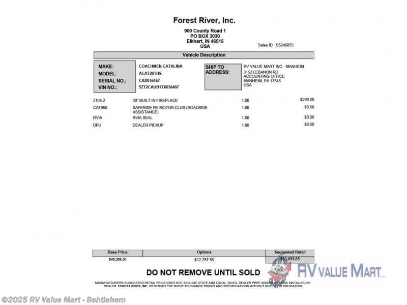 New 2026 Coachmen Catalina Trail Blazer 29THS available in Bath, Pennsylvania