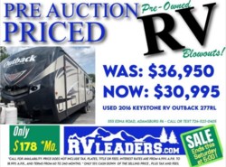 Used 2016 Keystone Outback 277RL available in Adamsburg, Pennsylvania