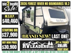 New 2026 Forest River No Boundaries NB18.2 available in Adamsburg, Pennsylvania