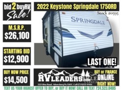 Used 2022 Keystone Springdale Mini 1750RD available in Adamsburg, Pennsylvania