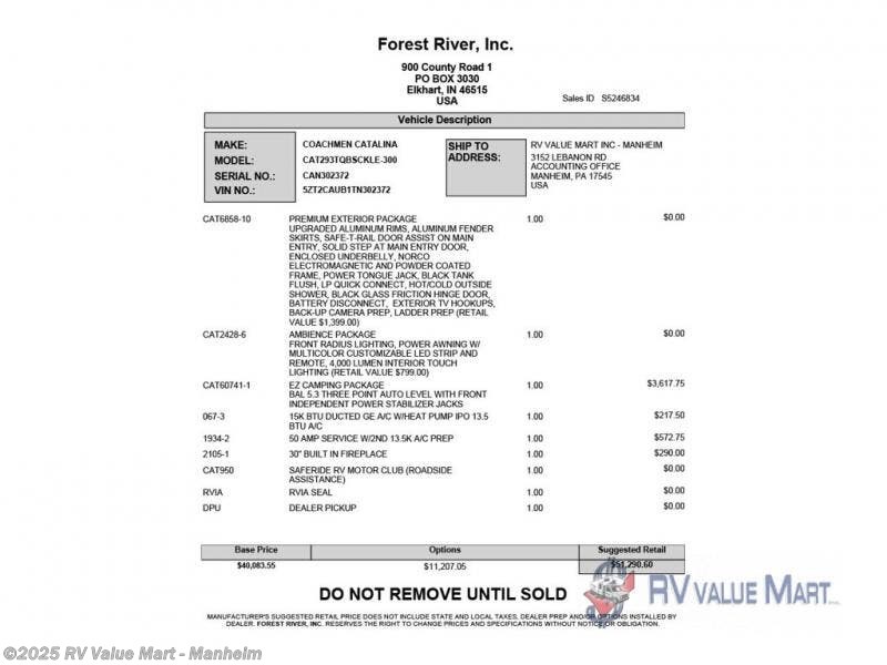 New 2026 Coachmen Catalina Legacy Edition 293TQBSCK available in Manheim, Pennsylvania