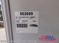 New 2026 Keystone Cougar Half-Ton 29MBD available in Orange, Texas