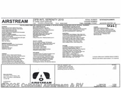 New 2019 Airstream International Serenity 23FBQ Queen available in Lakewood, New Jersey