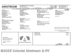 New 2021 Airstream Interstate Nineteen 4x4 available in Millstone Township, New Jersey