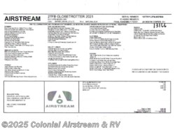 New 2021 Airstream Globetrotter 27FBQ Queen available in Millstone Township, New Jersey