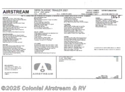 New 2021 Airstream Classic 33FBQ Queen available in Millstone Township, New Jersey