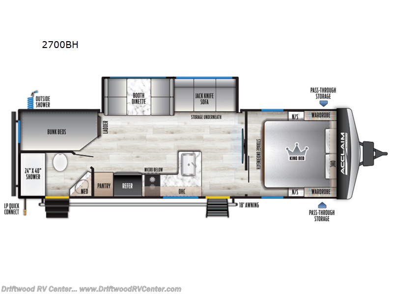 New 2026 East to West Acclaim 2700BH available in Clermont, New Jersey