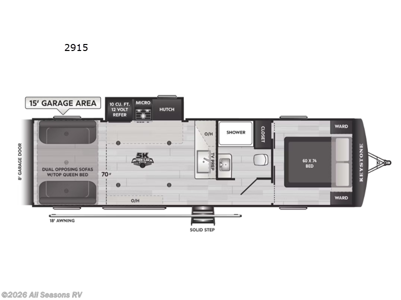 New 2026 Keystone Impact Aluminum 2915 available in Muskegon, Michigan
