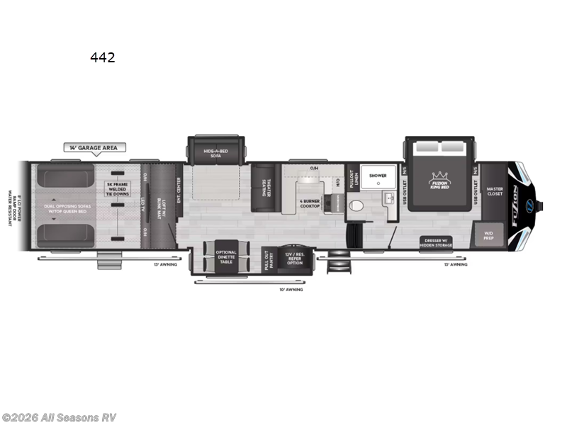 New 2025 Keystone Fuzion 442 available in Muskegon, Michigan