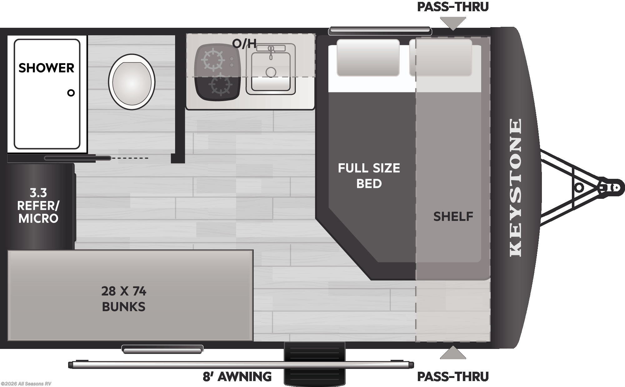 New 2026 Keystone Hideout Mini 130BH available in Muskegon, Michigan