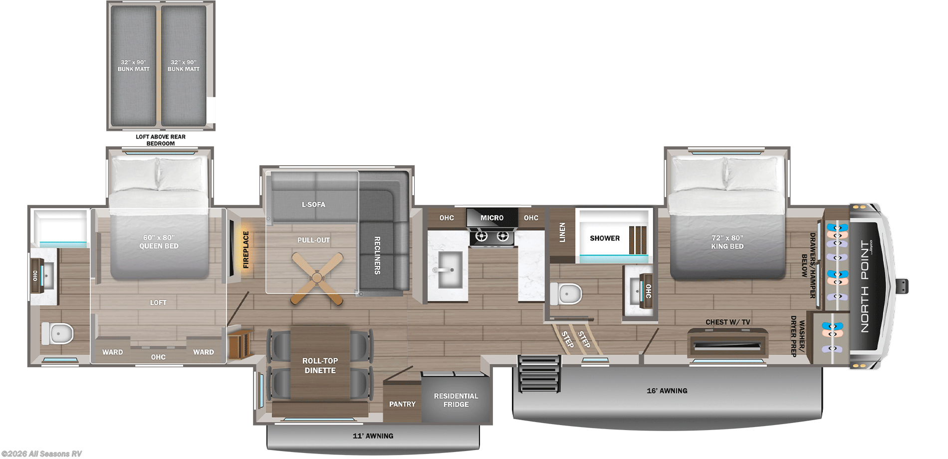 New 2027 Jayco North Point 395DSDB available in Muskegon, Michigan