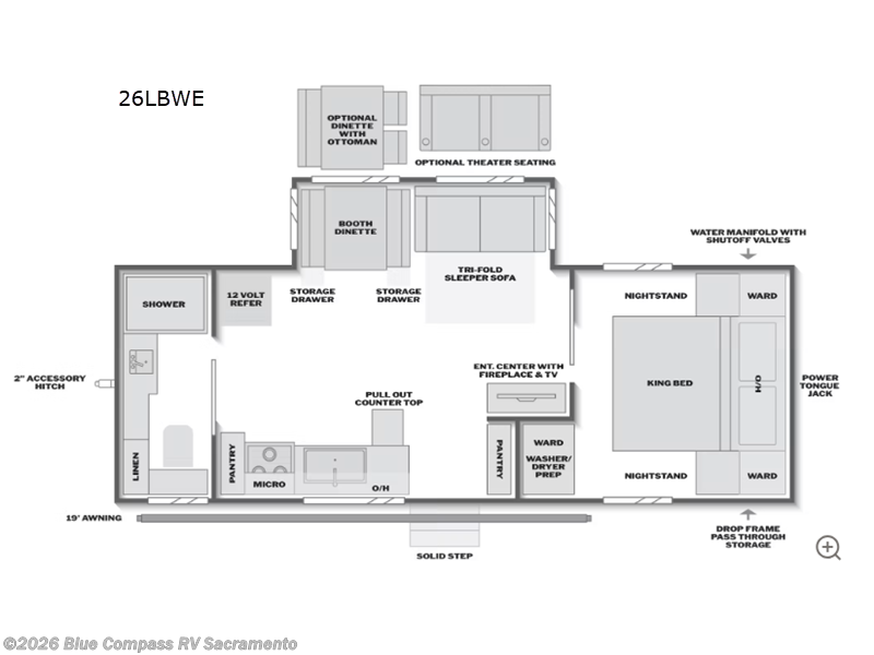 New 2027 Keystone Cougar Western Elevation 26LBWE available in Rancho Cordova, California