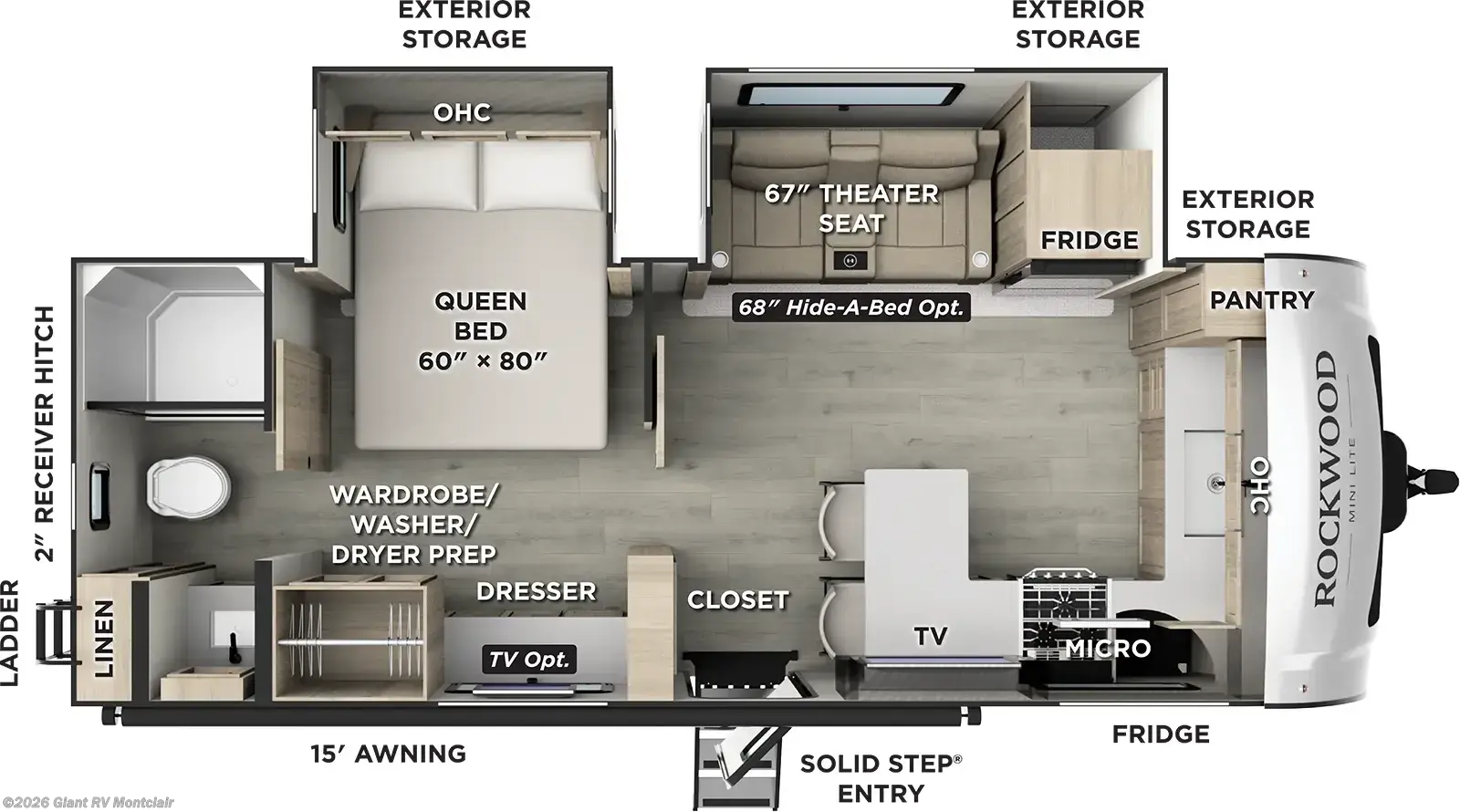 New 2027 Forest River Rockwood Mini Lite 2523MBR available in Montclair, California
