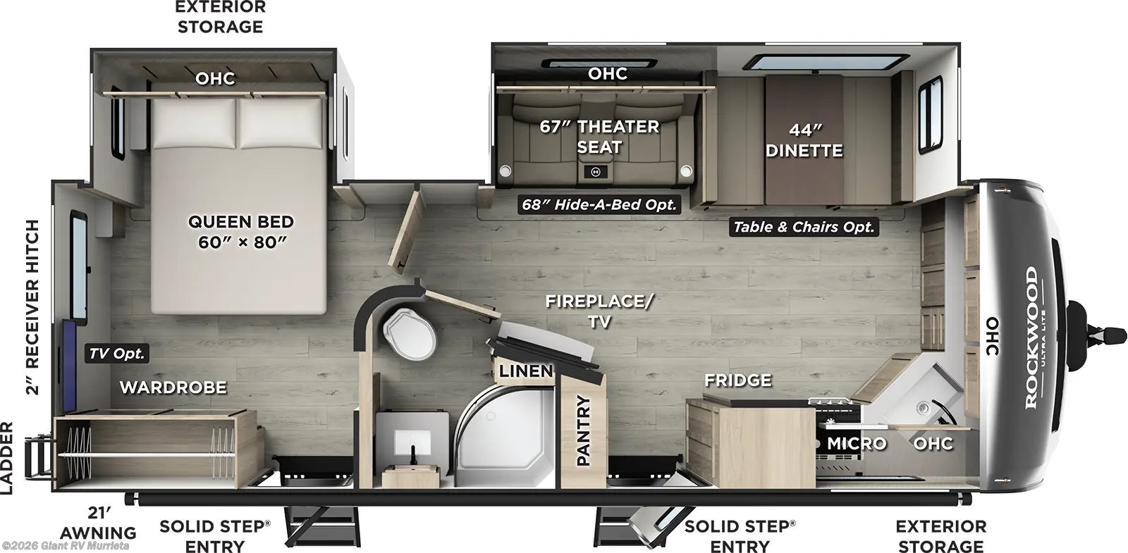 New 2027 Forest River Rockwood Ultra Lite 2608BS available in Murrieta, California