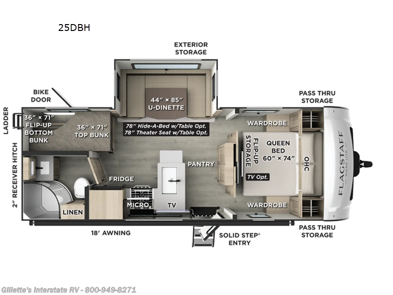 New 2026 Forest River Flagstaff Micro Lite 25DBH available in Haslett, Michigan