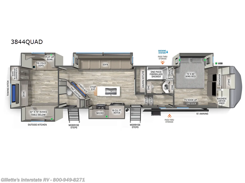 New 2026 Forest River Sandpiper 3844QUAD available in Haslett, Michigan
