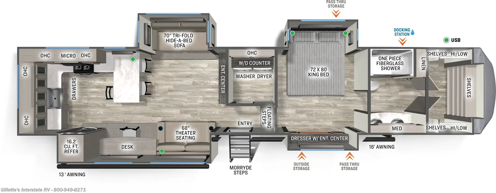 New 2026  Forest River Sandpiper 3800RK by Forest River from Gillette's Interstate RV in Haslett, MI