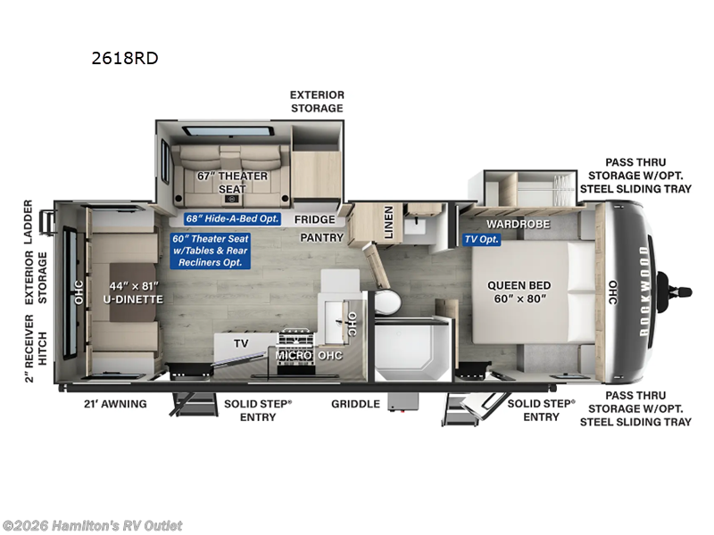 New 2025 Forest River Rockwood Ultra Lite 2618RD available in Saginaw, Michigan