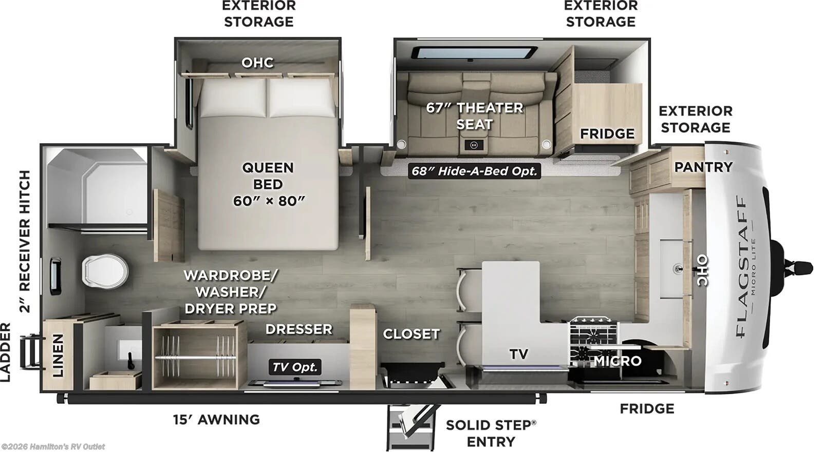 New 2026 Forest River Rockwood Mini Lite 2523MBR available in Saginaw, Michigan