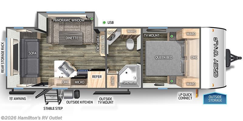 Used 2024 Forest River Cherokee Grey Wolf 23MK available in Saginaw, Michigan