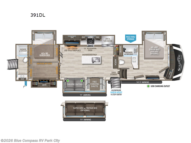Used 2024 Grand Design Solitude 391DL available in Park City, Kansas