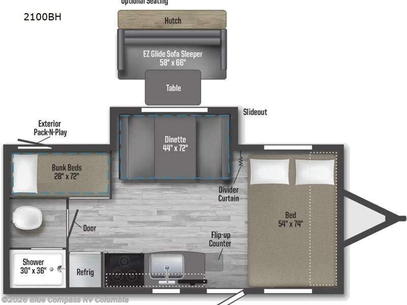 Used 2022 Winnebago Micro Minnie 2100BH available in Lexington, South Carolina
