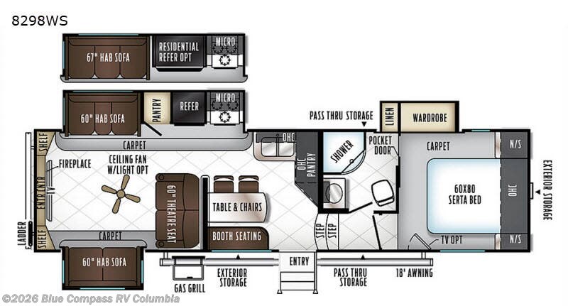 Used 2018 Forest River Rockwood Signature Ultra Lite 8298WS available in Lexington, South Carolina