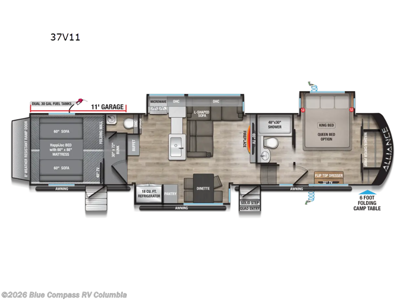 New 2027 Alliance RV Valor 37V11 available in Lexington, South Carolina