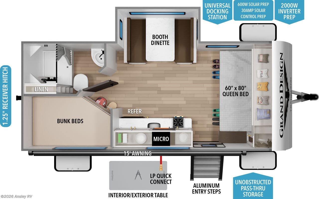New 2026 Grand Design Transcend One 161DB available in Duncansville, Pennsylvania