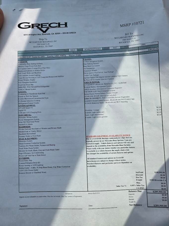 New 2026 Grech RV Strada AWD TOUR-ION available in Corinth, Texas