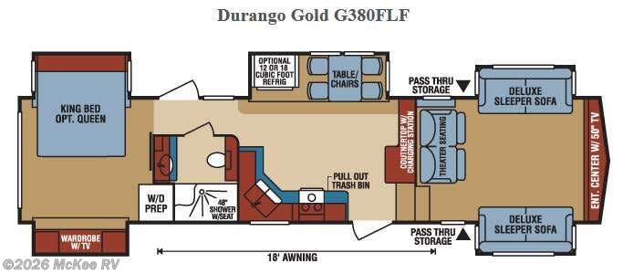 Used 2016 K-Z Durango Gold G380FLF available in Perry, Iowa