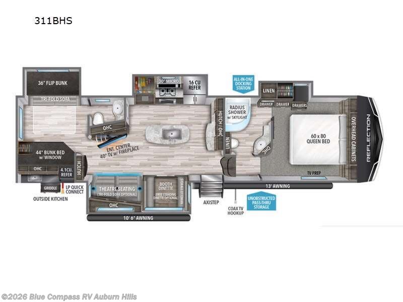 Used 2022 Grand Design Reflection 311BHS available in Auburn Hills, Michigan