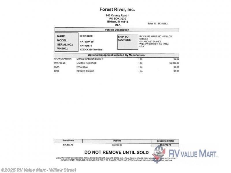 New 2026 Forest River Cherokee Timberwolf 39DK available in Willow Street, Pennsylvania