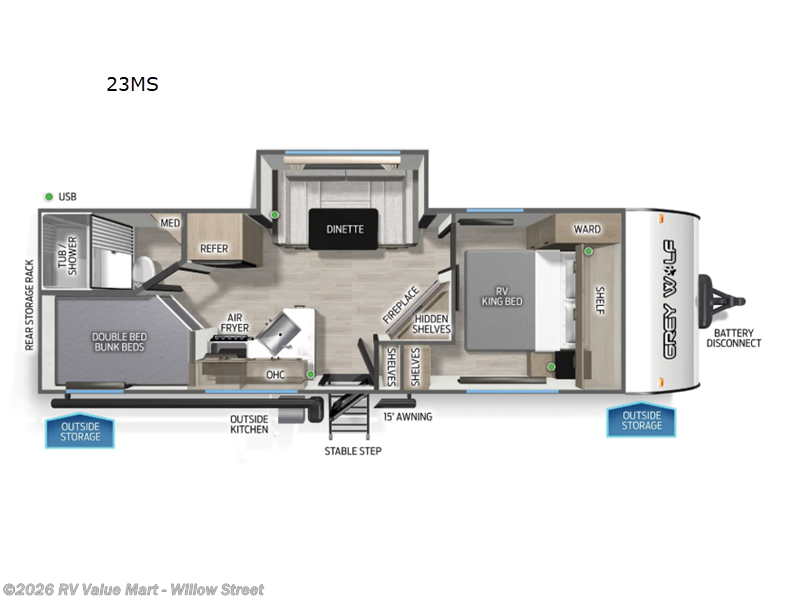 New 2026 Forest River Cherokee Grey Wolf 23MS available in Willow Street, Pennsylvania