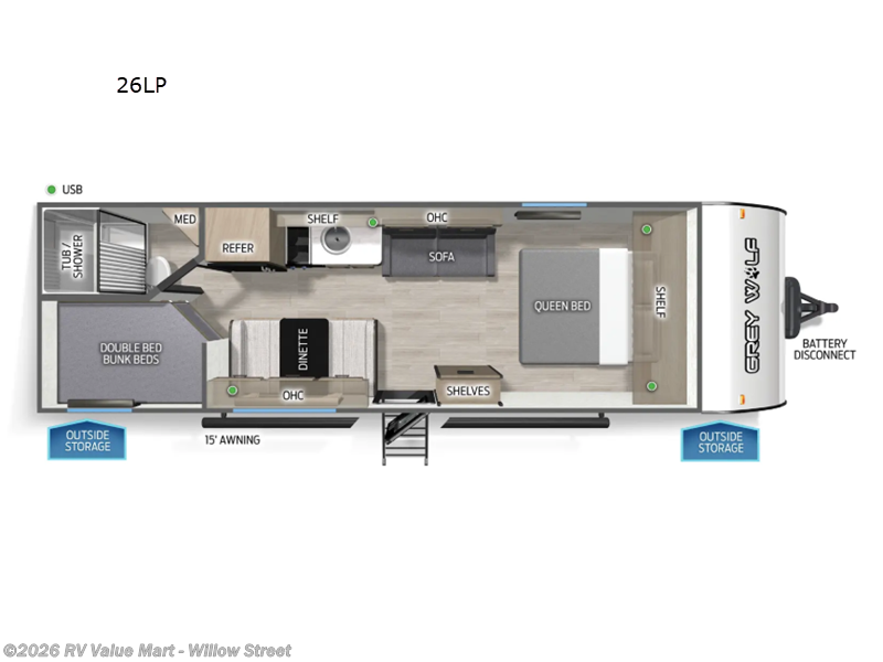 New 2026 Forest River Cherokee Grey Wolf 26LP available in Willow Street, Pennsylvania
