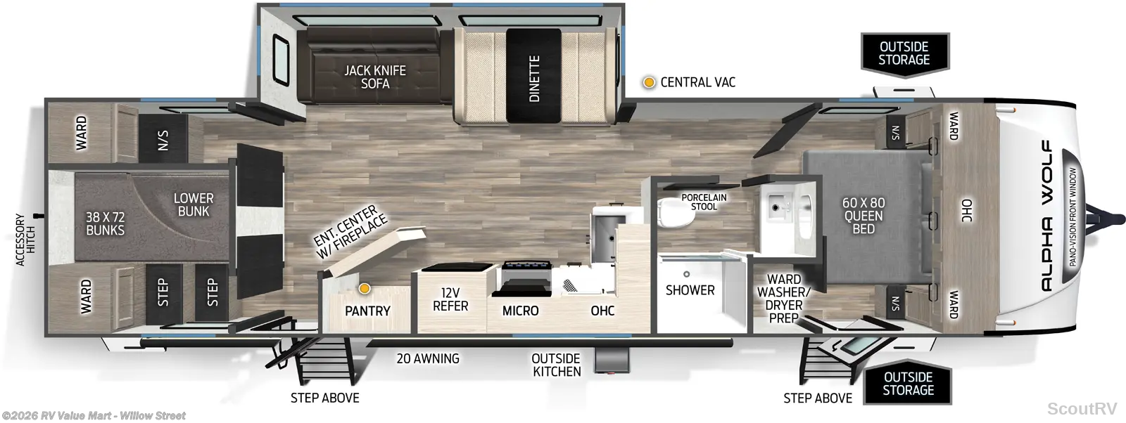 New 2026 Forest River Cherokee Alpha Wolf 29DCB available in Willow Street, Pennsylvania