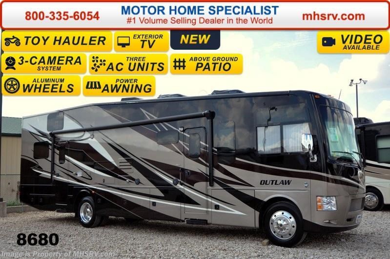 New 2015 Thor Motor Coach Outlaw 37LS Patio, 26K Chassis, 4 TVs, Pwr. Bunk, 3 A/Cs available in Alvarado, Texas