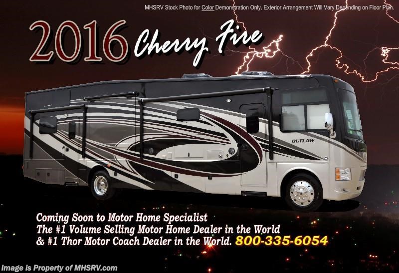 New 2016 Thor Motor Coach Outlaw 37RB 26K Chassis, Patio, 4 TV, Pwr Bunk & 3 A/Cs available in Alvarado, Texas