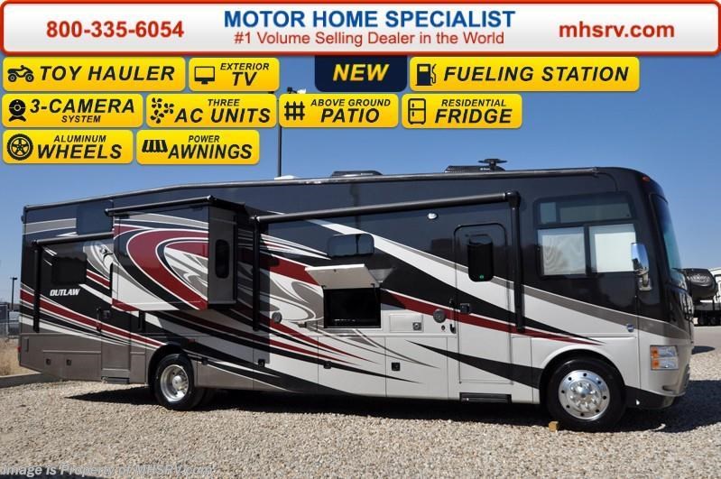 New 2016 Thor Motor Coach Outlaw 37RB 26K Chassis, Patio, 4 TV, Pwr Bunk & 3 A/C available in Alvarado, Texas