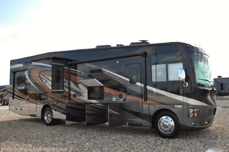 New 2017 Thor Motor Coach Outlaw 37RB 26K Chassis, 4 TVs, Patio, Pwr Bunk & 3 A/C available in Alvarado, Texas