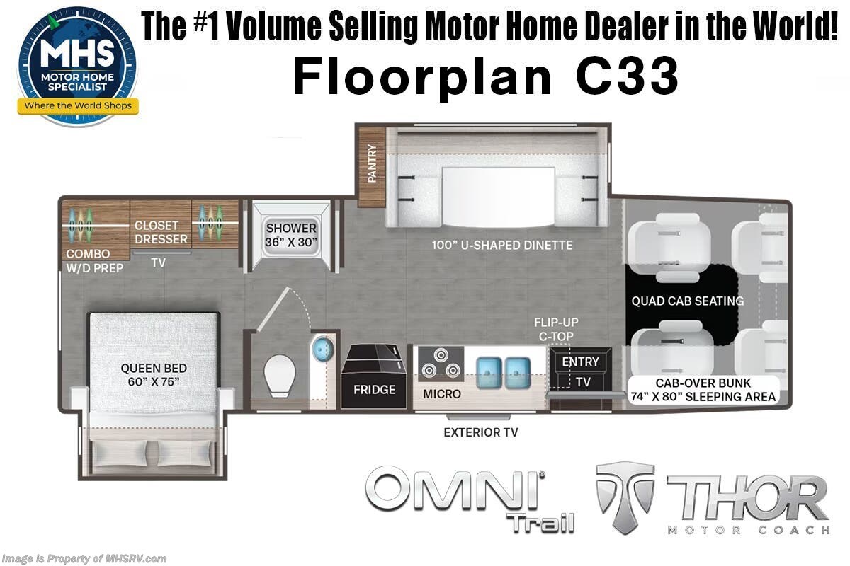 New 2027 Thor Motor Coach Omni Trail C33 available in Alvarado, Texas