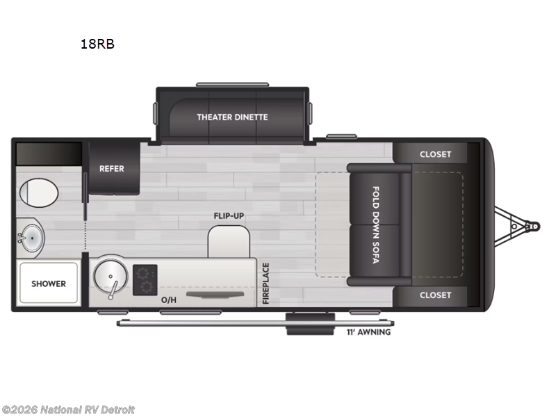 New 2026 Keystone Reign 18RB available in Belleville, Michigan