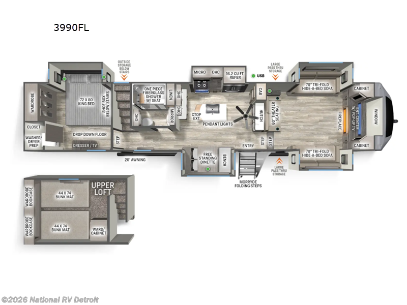 New 2025 Forest River Sandpiper 3990FL available in Belleville, Michigan