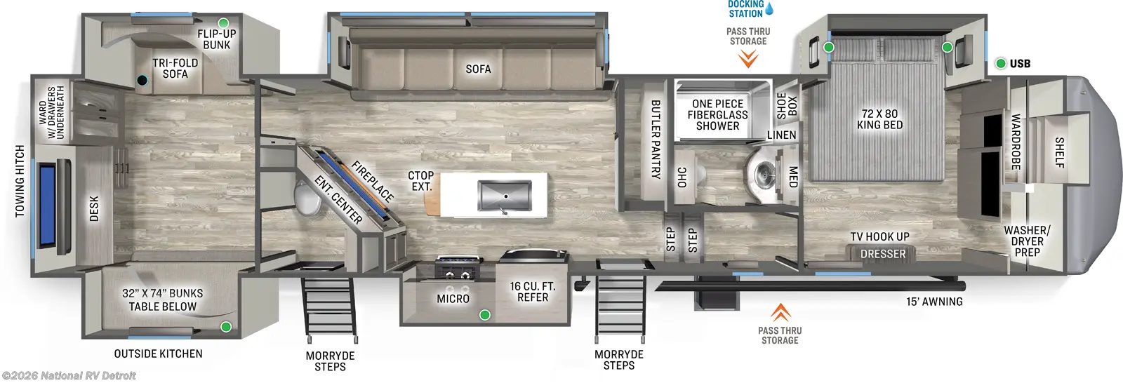 New 2026 Forest River Sandpiper 3844QUAD available in Belleville, Michigan