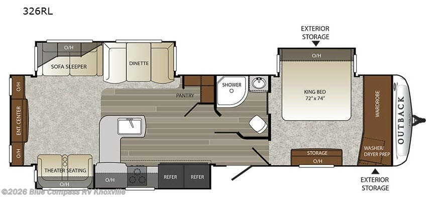 Used 2017  Keystone Outback 326RL by Keystone from Blue Compass RV Knoxville in Louisville, TN