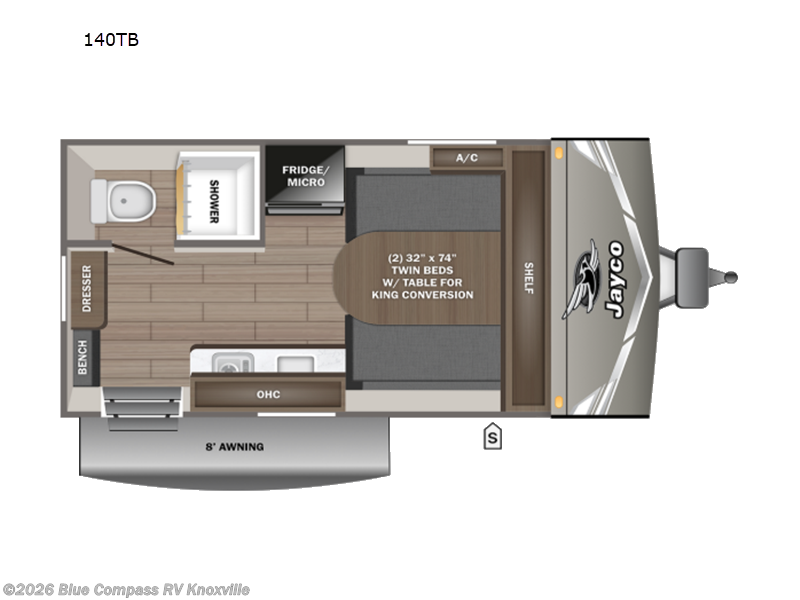 New 2027 Jayco Jay Flight 140TB available in Louisville, Tennessee